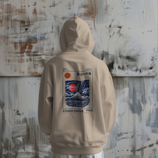 Storm Above Fuji – Unisex Hoodie | Geo No Hikari コレクション