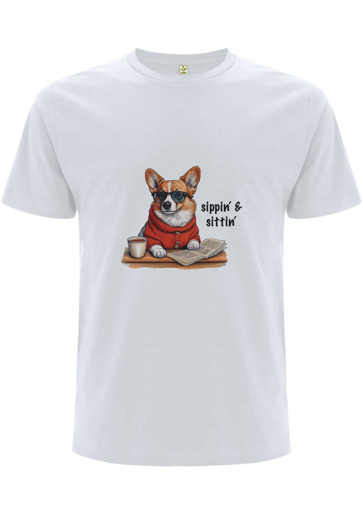 Finn "sittin' & sippin'" - Unisex Organic T-Shirt